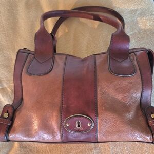 Fossil Women's Two-tone Leather Satchel